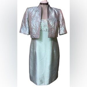 R&M Richards 2 piece beaded dress set, sz 8